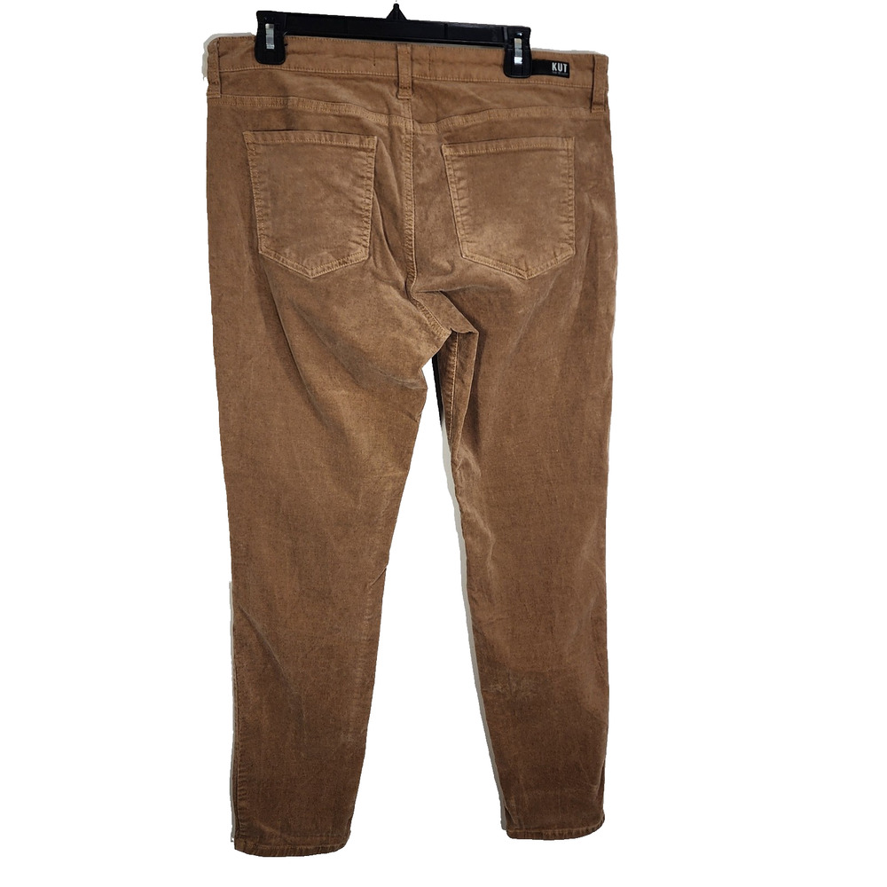 KUT From The Kloth Womens Diana Corduroy Pants Skinny Relaxed Fit Size 14 Brown - Picture 2 of 10
